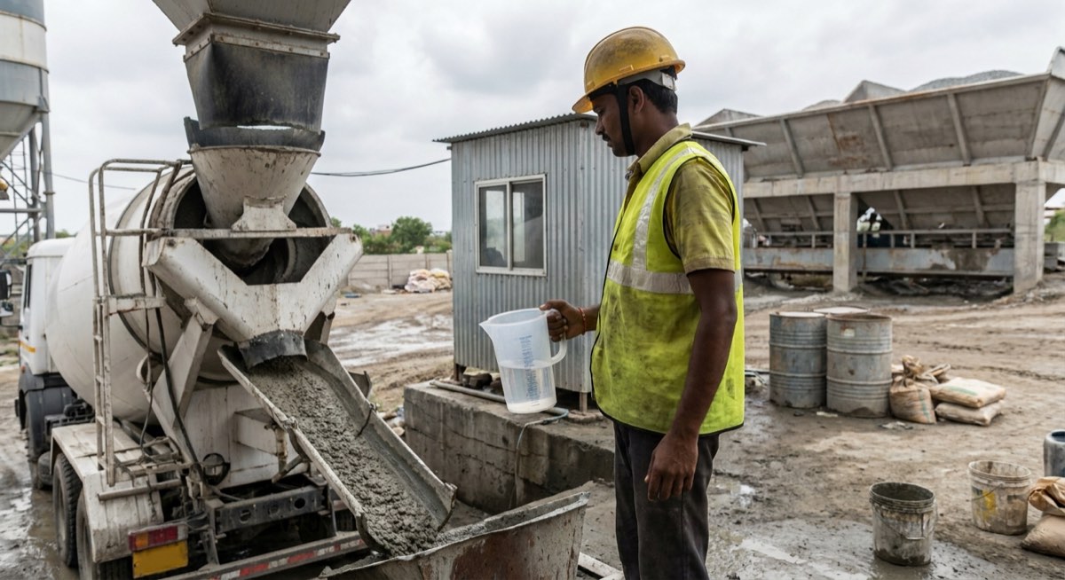 Workability, set time, strength gain or waterproofing in the pour.