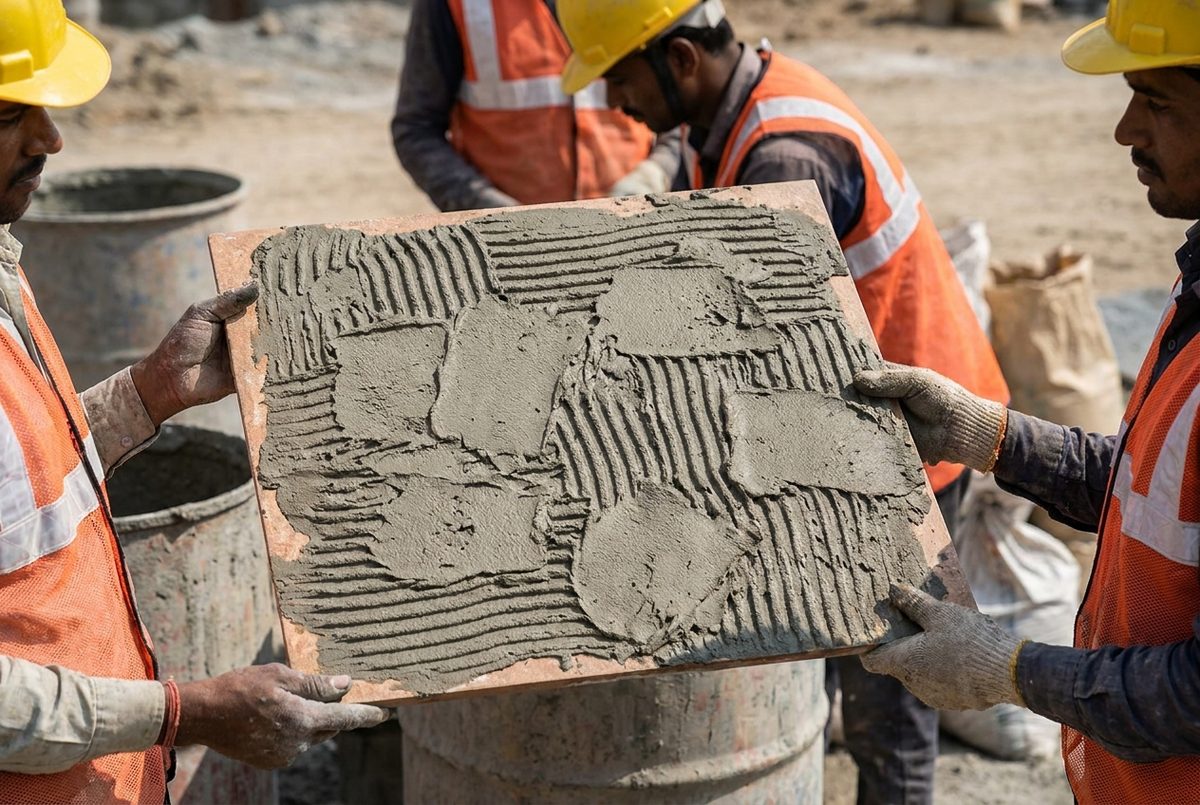 Heavy-duty / high-performance cementitious adhesive — IS 15477 Type 3