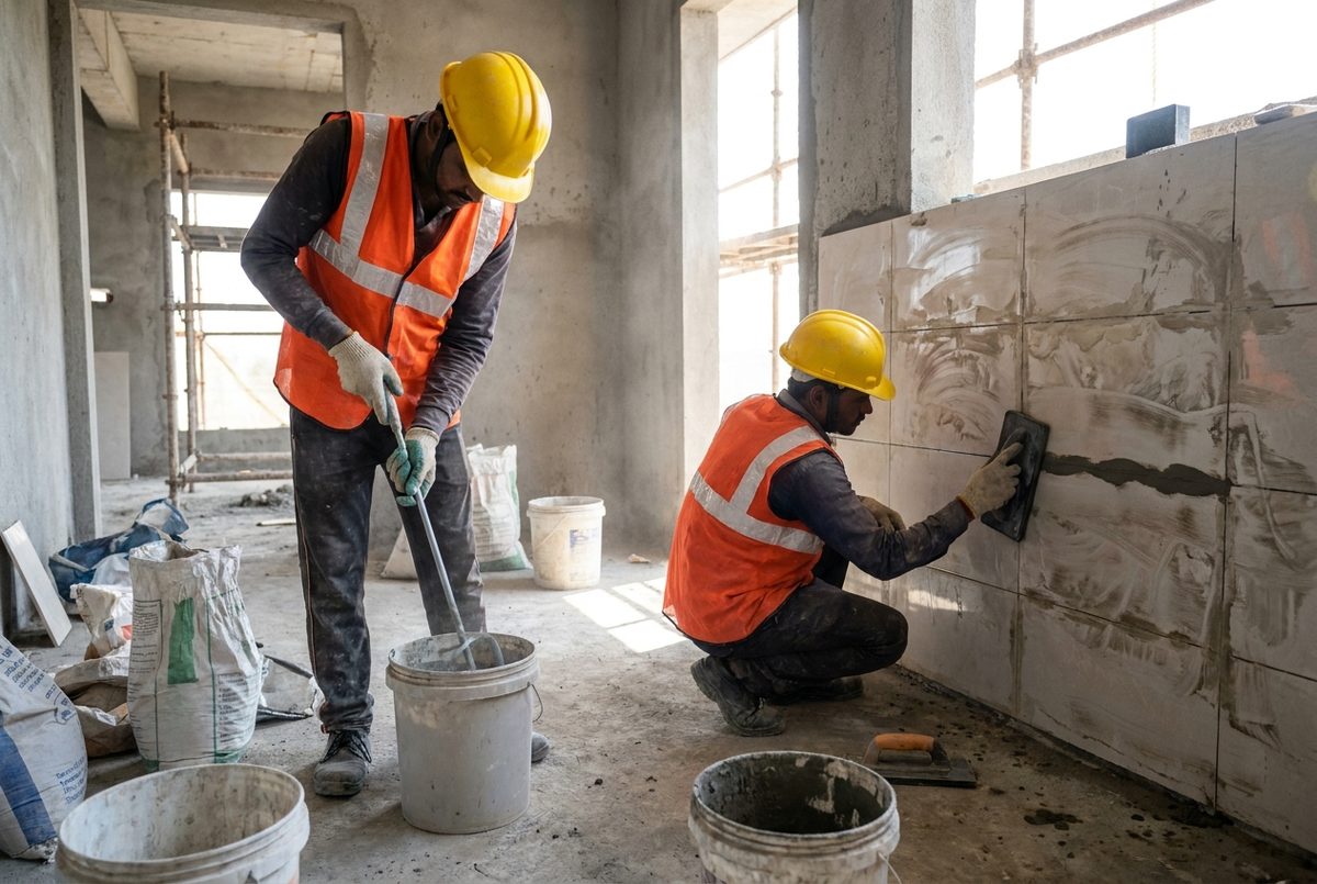 Epoxy tile adhesive