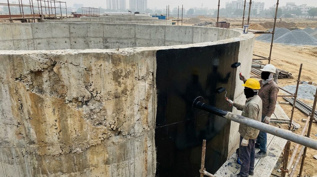 STP tank concrete attack - Concrete inside the sewage treatment tank is softening and pitting.